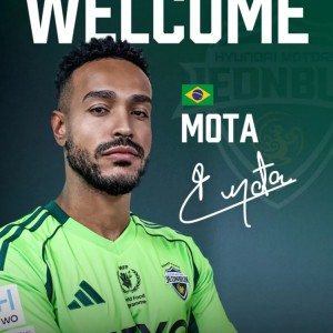 巴西中锋布鲁诺·莫塔加盟全北现代，近期曾与申花传绯闻